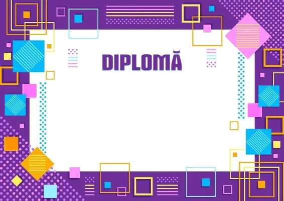 Șablon de diplomă „Geometria talentului”