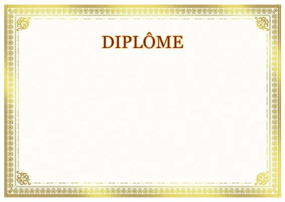 Modèle de diplôme artistique «Rayon de soleil»