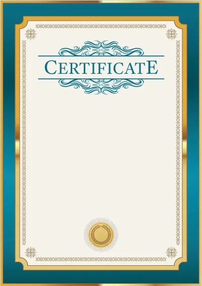 Шаблон торжественной certificates «Петроль в золотом»
