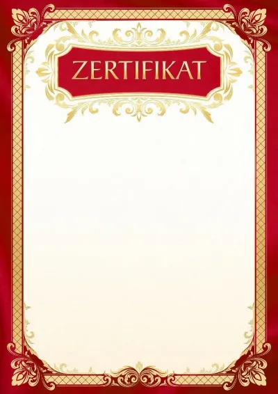 Schul-Zertifikatvorlage «Goldener Herbst»
