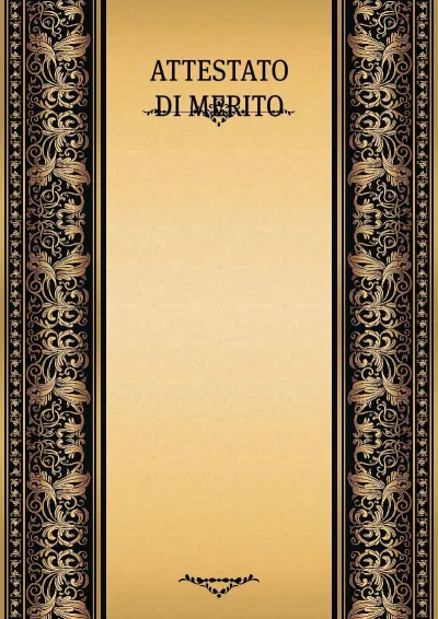 Modello di attestato solenne «Vintage in oro»