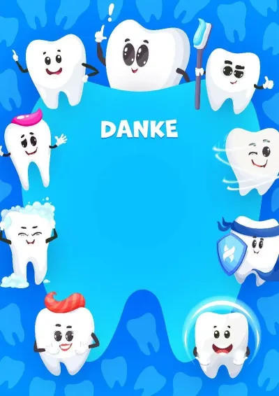 Vorlage für ein Kinder-Dankschreiben „Gesundes Lächeln“
