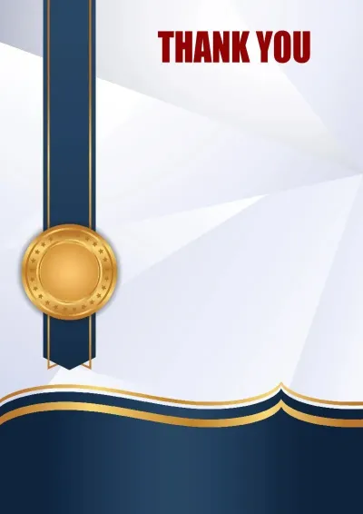Formal letter of appreciation template 'Premium Quality'