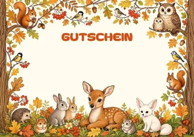 Vorlage für den Kinder-Gutschein «Herbstmärchen»