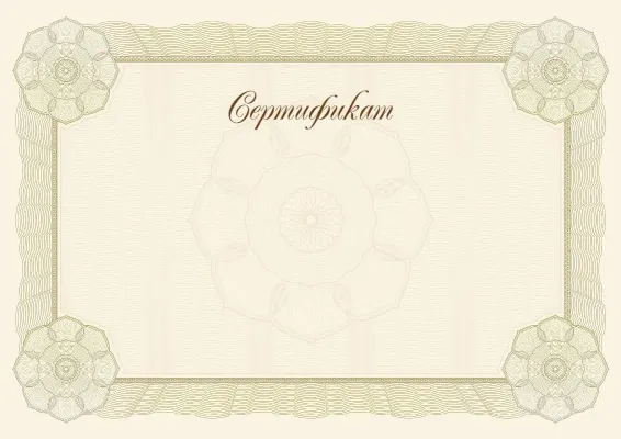 Шаблон свидетельства «Классический стандарт»