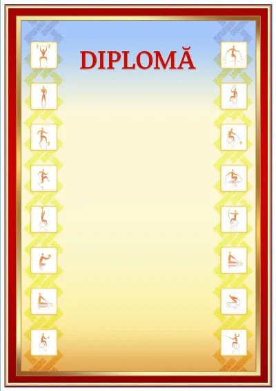 Șablon de diplomă sportivă «Timpul paralimpic»