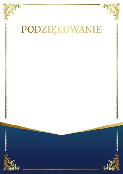 Szablon uroczystego podziękowania «Urok wzoru»