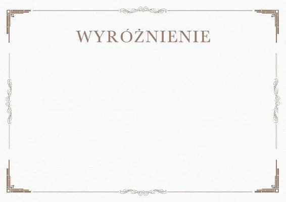 Szablon uroczystego wyróżnienia «Minimalizm»