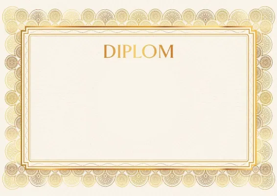 Diplom-Vorlage „Goldener Glanz“