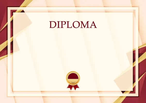 Ceremonial Diploma Template 'Success Formula'