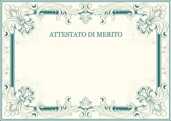 Modello di attestato artistico «Ornamento del successo»