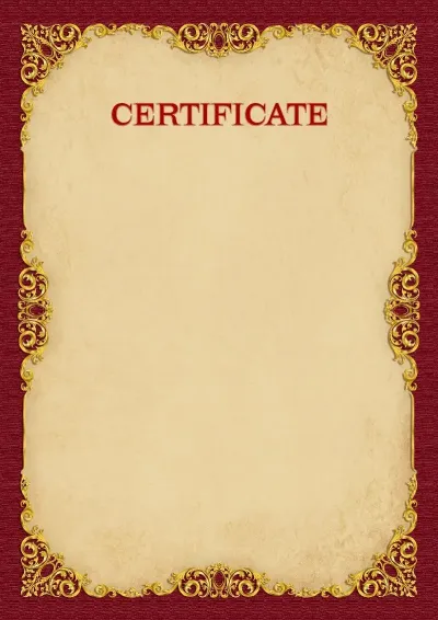 'Vintage Gold' Certificate Template