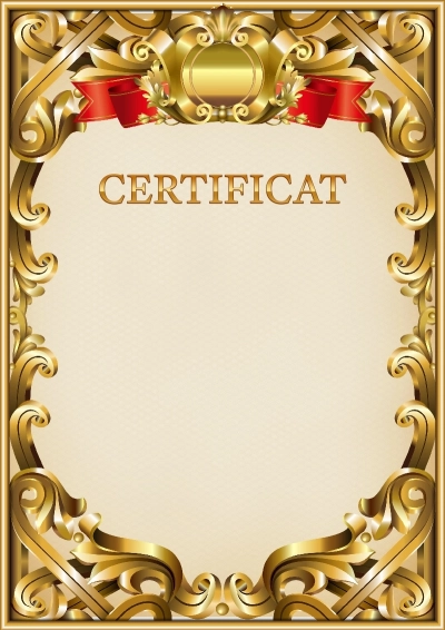 Modèle officiel de certificat n°8