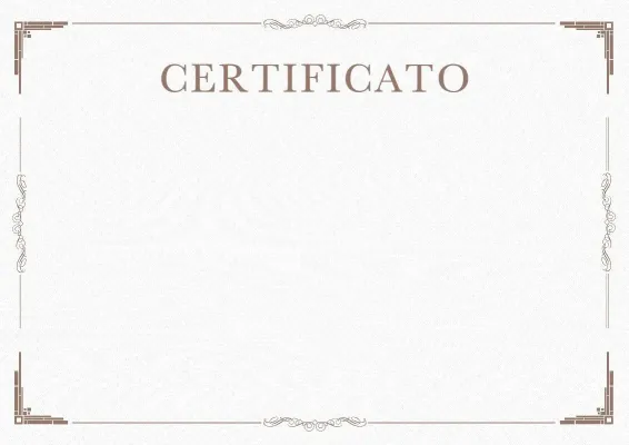 Modello solenne di certificato 'Minimalismo'