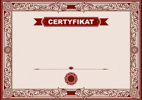Szablon certyfikatu „Sylwetka sztuki”