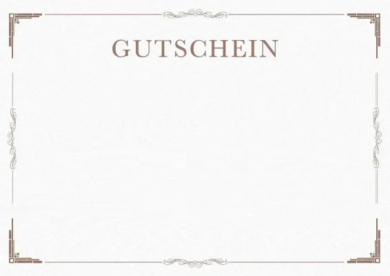 Feierliche Gutschein-Vorlage «Minimalismus»
