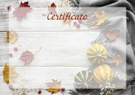 Modello artistico per certificato «Autunno caldo»