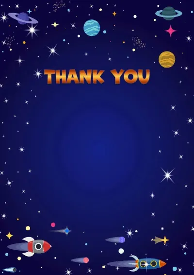 Children's letter of appreciation template 'Space Flight'