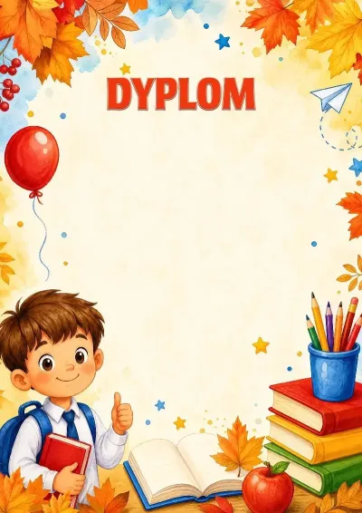 Szablon szkolnego dyplomu „Ścieżka do wiedzy”