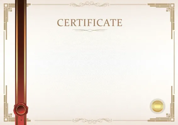 Official Certificate Template 'Moment of Triumph'