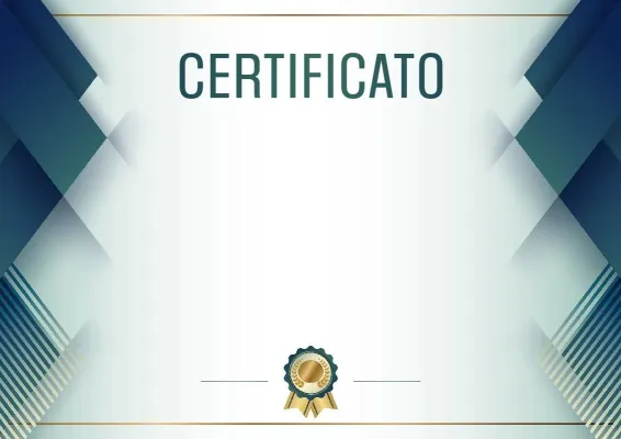 Modello di certificato solenne 'Acciaio blu'
