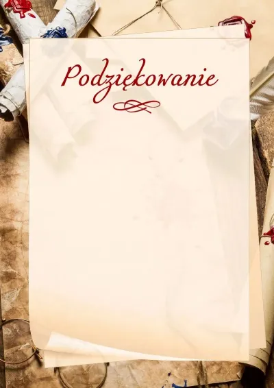 Szablon szkolnego podziękowania «Rękopis»