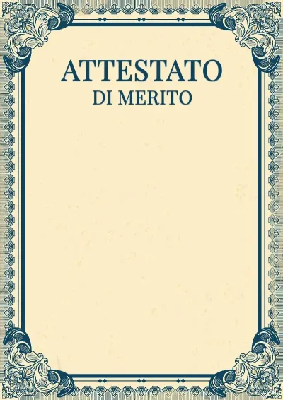 Modello di attestato artistico «Impero»