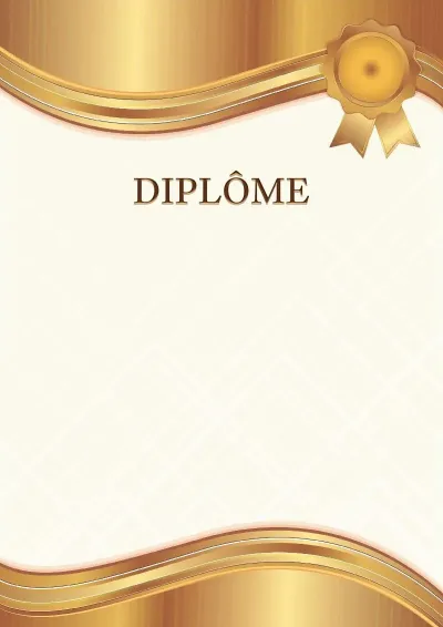 Modèle de diplôme officiel «Or ambré»