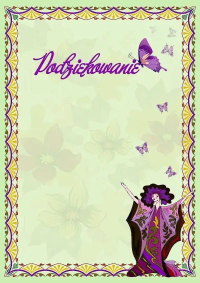 Szablon podziękowanie «Harmonia»