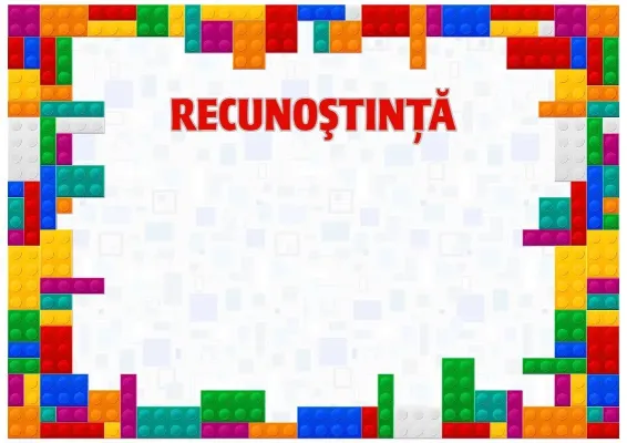 Șablon de mulțumire pentru copii „Culorile copilăriei”
