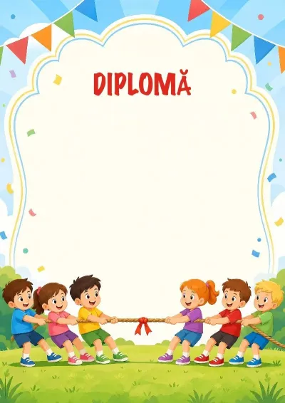 Șablon de diplomă „Starturi vesele”
