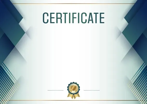 'Blue Steel' Ceremonial Certificate Template