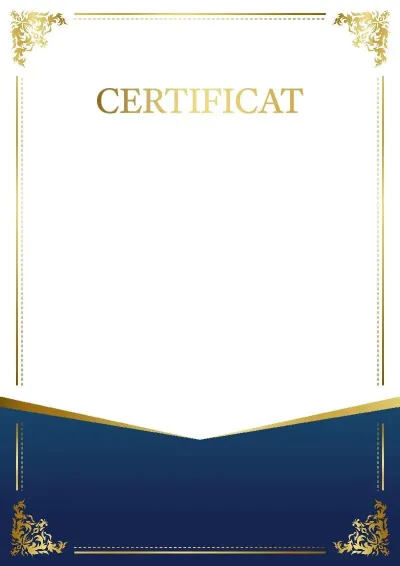 Modèle solennel de certificat «Charme du motif»