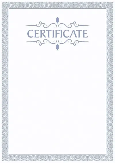 Formal Certificate Template 'Blue Breeze'