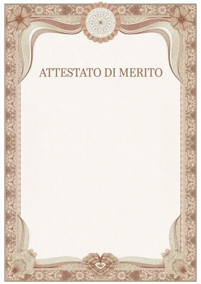 Modello di attestato solenne n. 3
