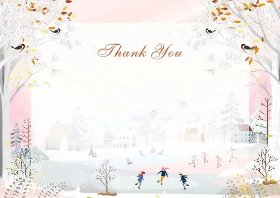 Artistic letter of appreciation template «First Day of Winter»