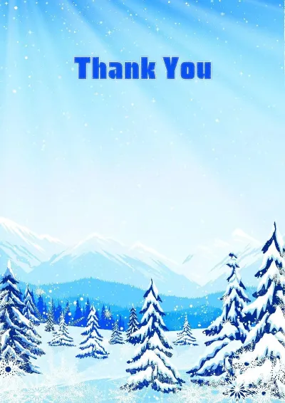 Artistic letter of appreciation template 'Winter Foothills'