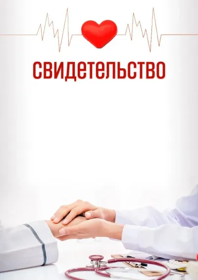 Шаблон художественного свидетельства «Доктору»