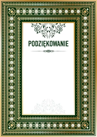Szablon uroczystego podziękowania «Renesans»