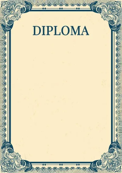 Artistic diploma template «Empire»