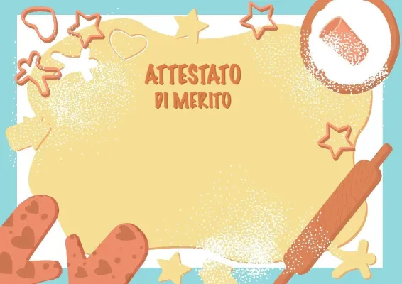 Modello di attestato «Fiaba di pasticceria»