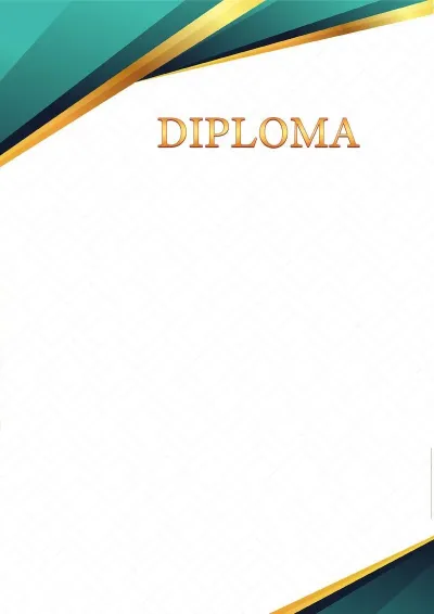Modello di diploma solenne «Sfaccettature di zaffiro»