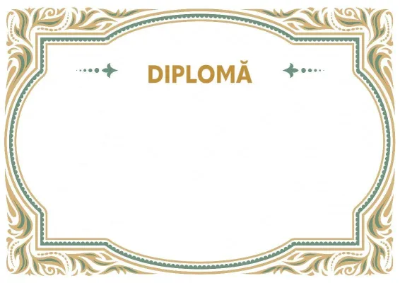 Șablon pentru diplomă solemnă „Model luxos”