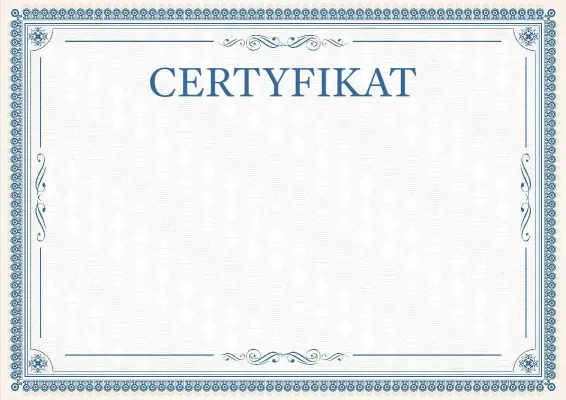 Szablon uroczystego certyfikatu «Eleganckie koronki»