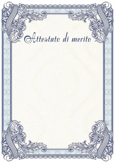 Modello di attestato solenne n. 4