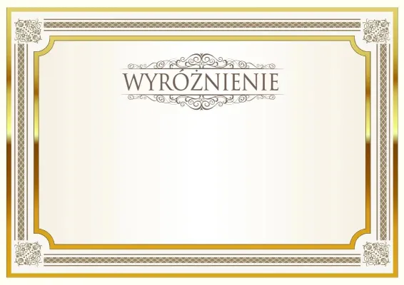 Szablon uroczystego wyróżnienia «Blask»