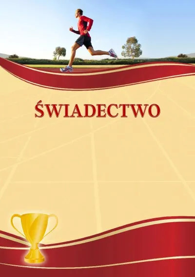 Szablon sportowego świadectwa «Bieg»