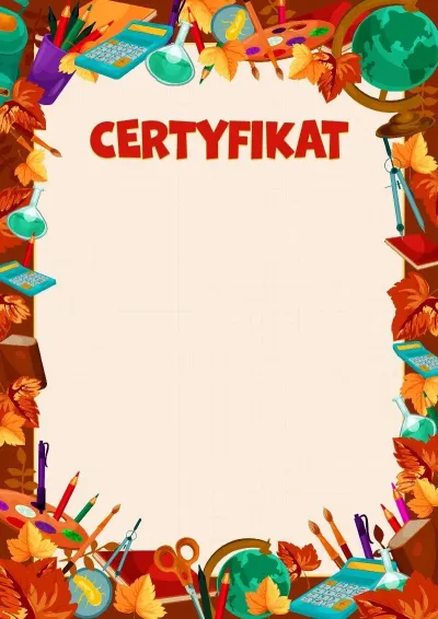 Szablon certyfikatu «Złote sukcesy»