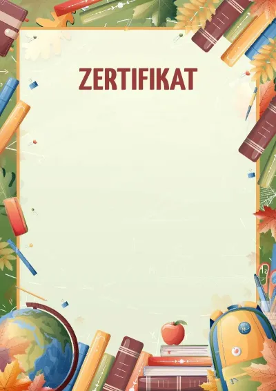 Zertifikat-Vorlage „Ruf des Wissens“
