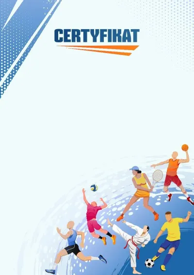 Szablon sportowego certyfikatu «Ruch to życie»